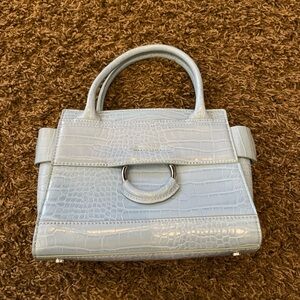 Sam Edelman blue croc purse